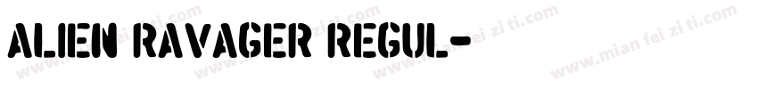 Alien Ravager Regul字体转换